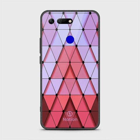 Huawei Honor View 20 Cover - Onation Pyramid Series - HQ Ultra Shine Premium Infinity Glass Soft Silicon Borders Case