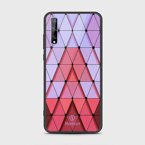 Huawei Y8p Cover - Onation Pyramid Series - HQ Ultra Shine Premium Infinity Glass Soft Silicon Borders Case