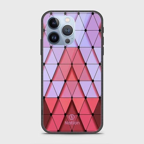 iPhone 13 Pro Cover - Onation Pyramid Series - HQ Ultra Shine Premium Infinity Glass Soft Silicon Borders Case
