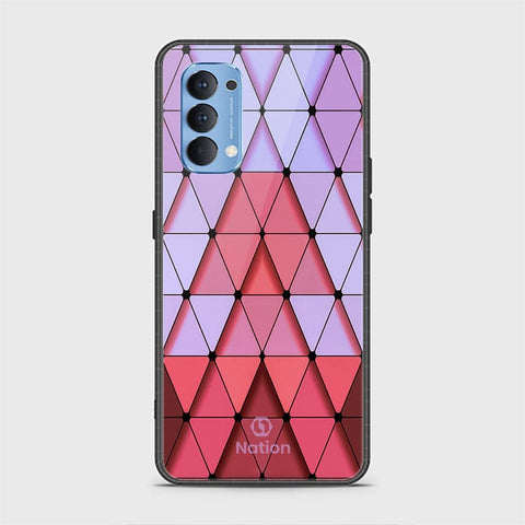 Oppo Reno 4 Cover - Onation Pyramid Series - HQ Ultra Shine Premium Infinity Glass Soft Silicon Borders Case