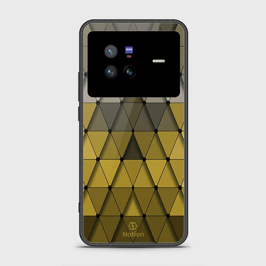 Vivo X80 Cover- Onation Pyramid Series - HQ Ultra Shine Premium Infinity Glass Soft Silicon Borders Case