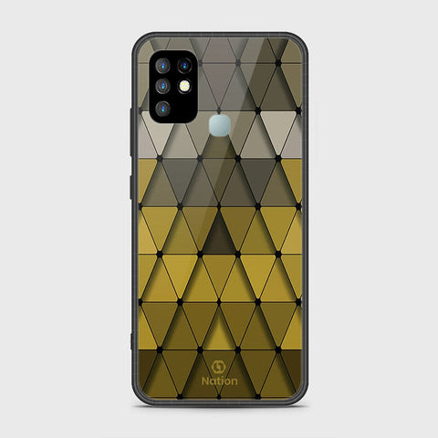 Infinix Hot 10 Cover- Onation Pyramid Series - HQ Ultra Shine Premium Infinity Glass Soft Silicon Borders Case