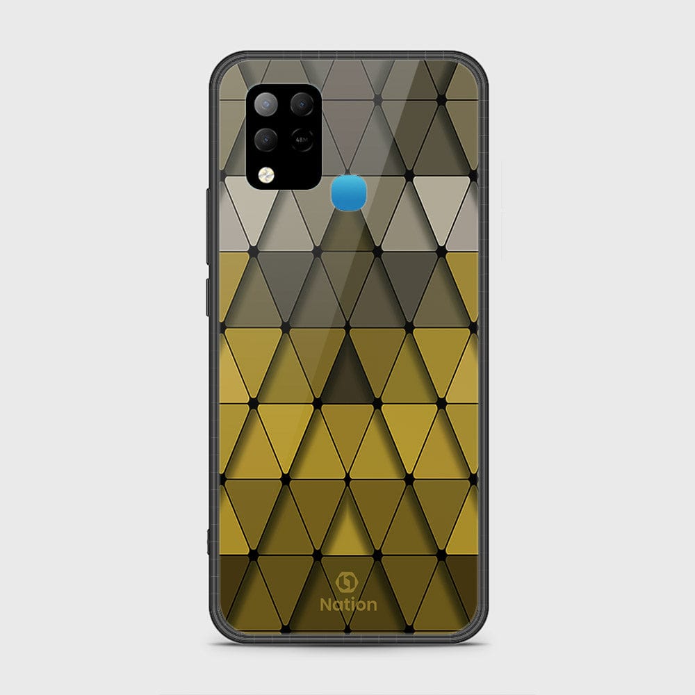 Infinix Hot 10s Cover- Onation Pyramid Series - HQ Ultra Shine Premium Infinity Glass Soft Silicon Borders Case