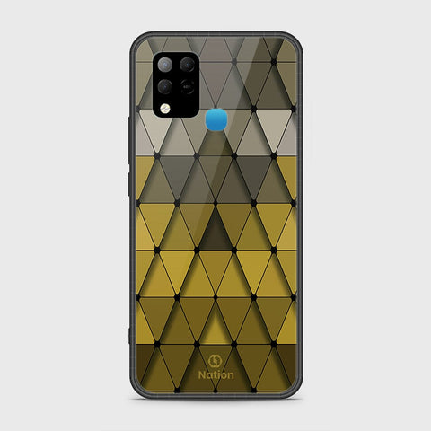 Infinix Hot 10s Cover- Onation Pyramid Series - HQ Ultra Shine Premium Infinity Glass Soft Silicon Borders Case