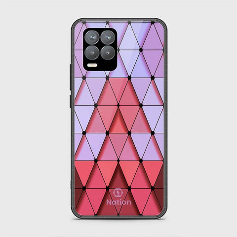 Realme 8 Cover - ONation Pyramid Series - HQ Ultra Shine Premium Infinity Glass Soft Silicon Borders Case