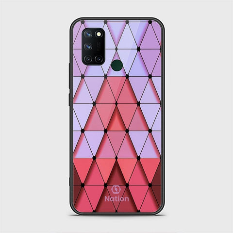 Realme 7i Cover - ONation Pyramid Series - HQ Ultra Shine Premium Infinity Glass Soft Silicon Borders Case