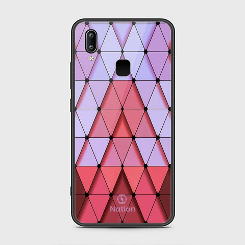 Vivo Y95 Cover - ONation Pyramid Series - HQ Ultra Shine Premium Infinity Glass Soft Silicon Borders Case