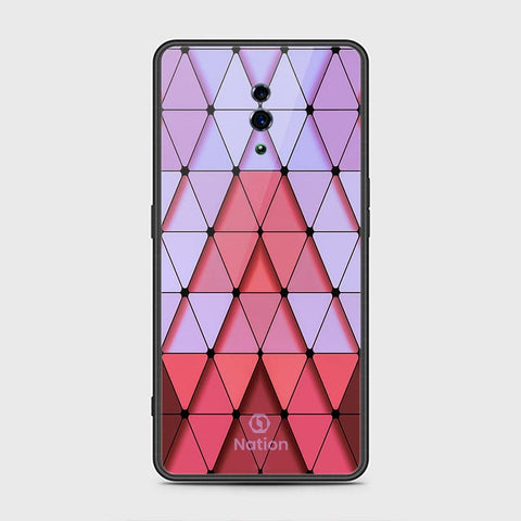 Oppo Reno Cover - ONation Pyramid Series - HQ Ultra Shine Premium Infinity Glass Soft Silicon Borders Case