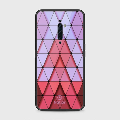 Oppo Reno 2F Cover - ONation Pyramid Series - HQ Ultra Shine Premium Infinity Glass Soft Silicon Borders Case