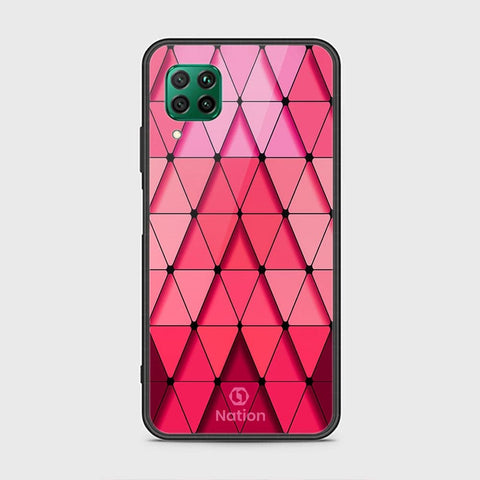 Huawei P40 Lite Cover - ONation Pyramid Series - HQ Ultra Shine Premium Infinity Glass Soft Silicon Borders Case