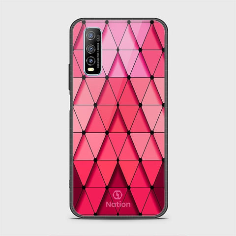 Vivo Y70s Cover - ONation Pyramid Series - HQ Ultra Shine Premium Infinity Glass Soft Silicon Borders Case