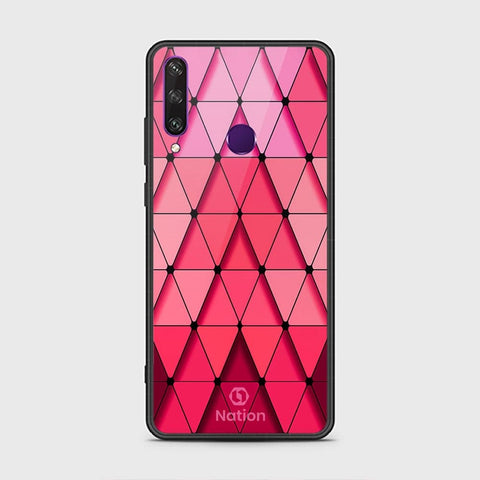 Huawei Y6p Cover - ONation Pyramid Series - HQ Ultra Shine Premium Infinity Glass Soft Silicon Borders Case