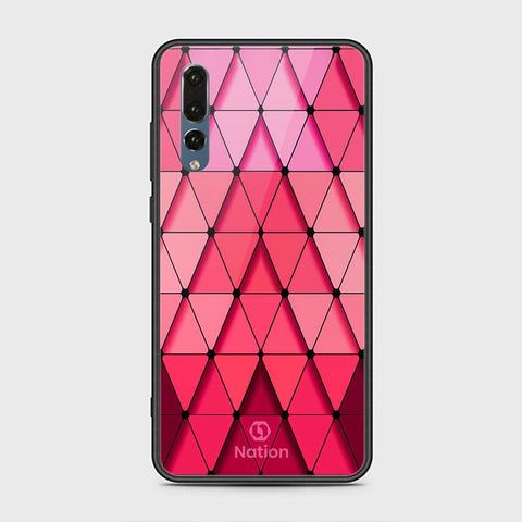 Huawei P20 Pro Cover - ONation Pyramid Series - HQ Ultra Shine Premium Infinity Glass Soft Silicon Borders Case