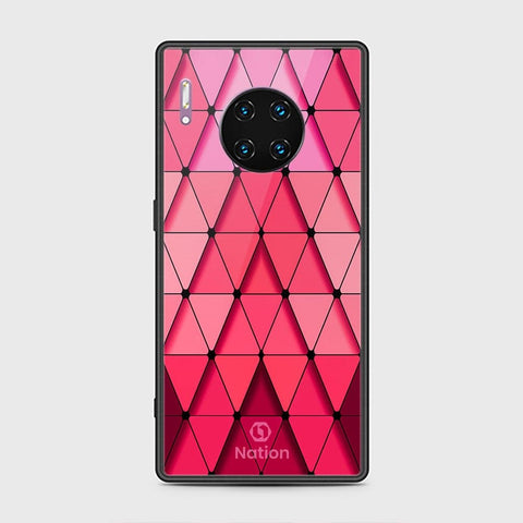 Huawei Mate 30 Pro Cover - ONation Pyramid Series - HQ Ultra Shine Premium Infinity Glass Soft Silicon Borders Case