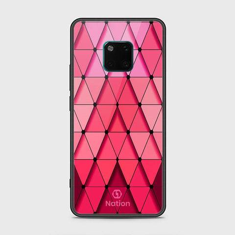 Huawei Mate 20 Pro Cover - ONation Pyramid Series - HQ Ultra Shine Premium Infinity Glass Soft Silicon Borders Case