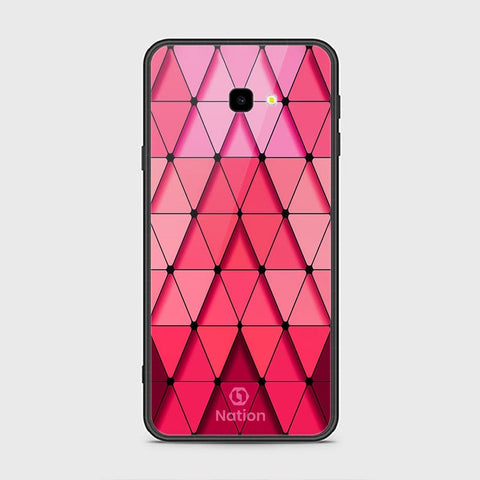 Samsung Galaxy J4 Plus Cover - ONation Pyramid Series - HQ Ultra Shine Premium Infinity Glass Soft Silicon Borders Case