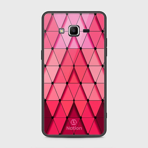 Samsung Galaxy Grand Prime Cover - ONation Pyramid Series - HQ Ultra Shine Premium Infinity Glass Soft Silicon Borders Case