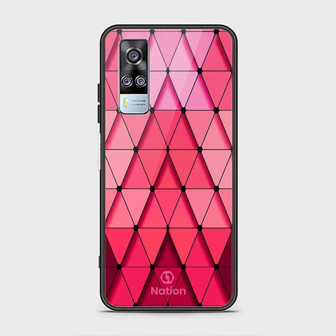 Vivo Y53s 4G Cover - ONation Pyramid Series - HQ Ultra Shine Premium Infinity Glass Soft Silicon Borders Case