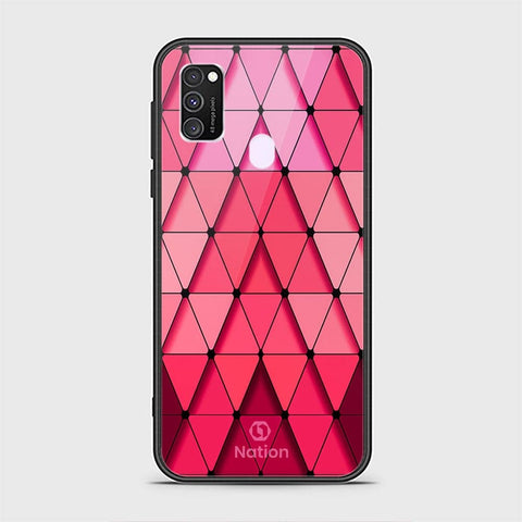 Samsung Galaxy M30s Cover - Onation Pyramid Series - HQ Ultra Shine Premium Infinity Glass Soft Silicon Borders Case