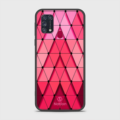 Samsung Galaxy M31 Cover - Onation Pyramid Series - HQ Ultra Shine Premium Infinity Glass Soft Silicon Borders Case