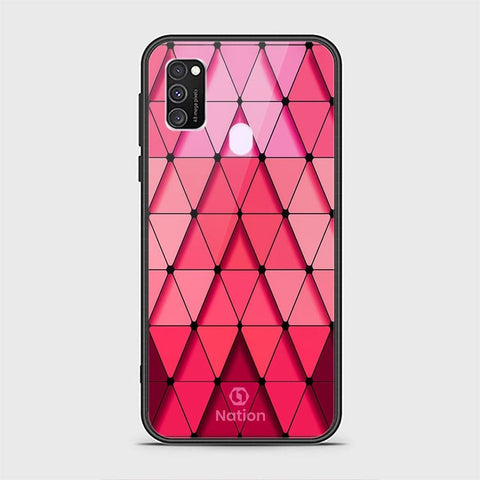 Samsung Galaxy M21 Cover - Onation Pyramid Series - HQ Ultra Shine Premium Infinity Glass Soft Silicon Borders Case