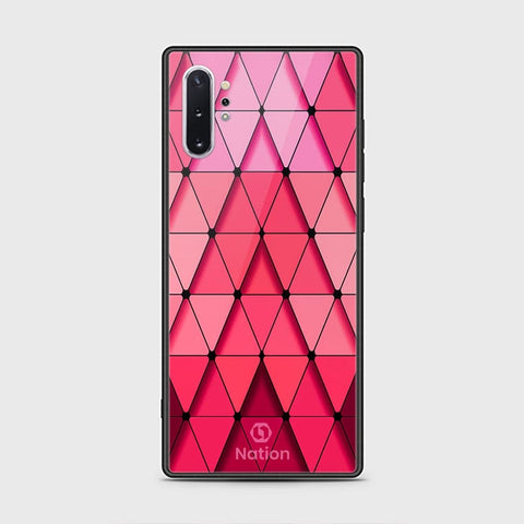 Samsung Galaxy Note 10 Plus Cover - Onation Pyramid Series - HQ Ultra Shine Premium Infinity Glass Soft Silicon Borders Case