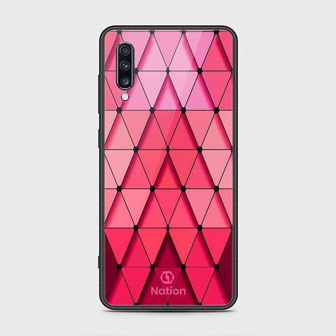 Samsung Galaxy A70 Cover - Onation Pyramid Series - HQ Ultra Shine Premium Infinity Glass Soft Silicon Borders Case