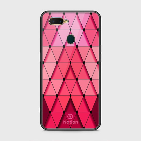 Oppo A7 Cover - Onation Pyramid Series - HQ Ultra Shine Premium Infinity Glass Soft Silicon Borders Case