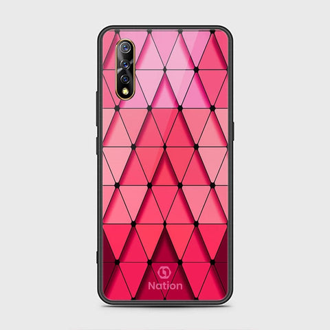 Vivo S1 Cover - Onation Pyramid Series - HQ Ultra Shine Premium Infinity Glass Soft Silicon Borders Case