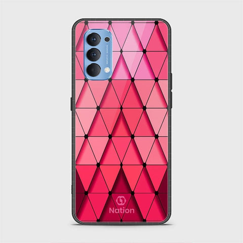 Oppo Reno 4 Cover - Onation Pyramid Series - HQ Ultra Shine Premium Infinity Glass Soft Silicon Borders Case