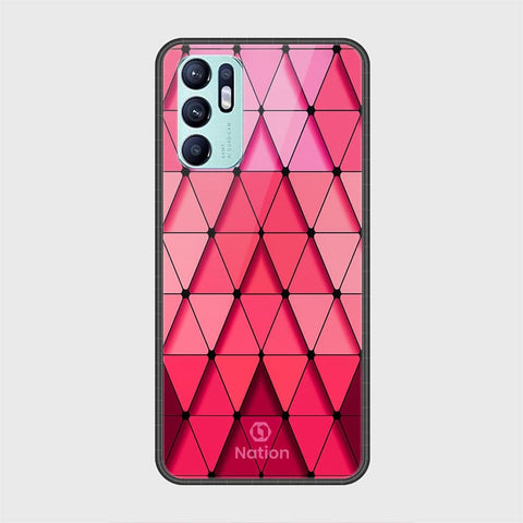 Oppo Reno 6 Cover - Onation Pyramid Series - HQ Ultra Shine Premium Infinity Glass Soft Silicon Borders Case