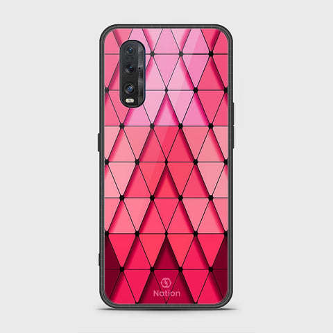 Oppo Find X2 Cover- Onation Pyramid Series - HQ Ultra Shine Premium Infinity Glass Soft Silicon Borders Case