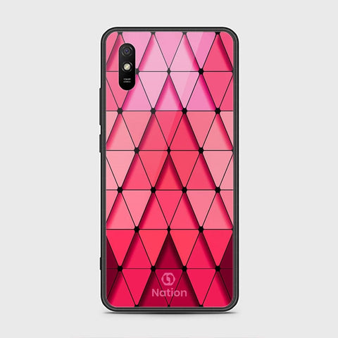 Xiaomi Redmi 9A Cover - ONation Pyramid Series - HQ Ultra Shine Premium Infinity Glass Soft Silicon Borders Case