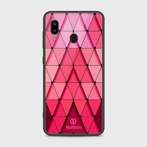 Samsung Galaxy A20 Cover - ONation Pyramid Series - HQ Ultra Shine Premium Infinity Glass Soft Silicon Borders Case