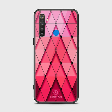 Realme 5i Cover - ONation Pyramid Series - HQ Ultra Shine Premium Infinity Glass Soft Silicon Borders Case