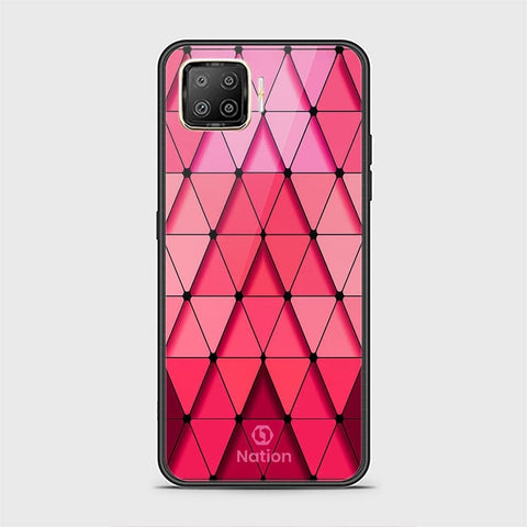 Oppo A93 Cover - ONation Pyramid Series - HQ Ultra Shine Premium Infinity Glass Soft Silicon Borders Case