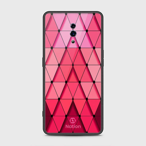 Oppo Reno Cover - ONation Pyramid Series - HQ Ultra Shine Premium Infinity Glass Soft Silicon Borders Case