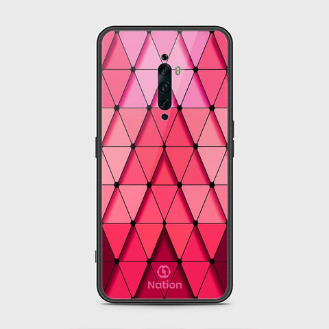 Oppo Reno 2F Cover - ONation Pyramid Series - HQ Ultra Shine Premium Infinity Glass Soft Silicon Borders Case