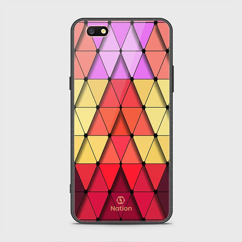 Oppo F3 Cover - ONation Pyramid Series - HQ Ultra Shine Premium Infinity Glass Soft Silicon Borders Case