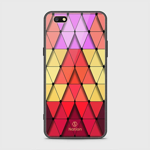 Oppo F3 Cover - ONation Pyramid Series - HQ Ultra Shine Premium Infinity Glass Soft Silicon Borders Case