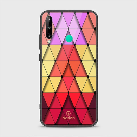 Huawei Y7P Cover - ONation Pyramid Series - HQ Ultra Shine Premium Infinity Glass Soft Silicon Borders Case