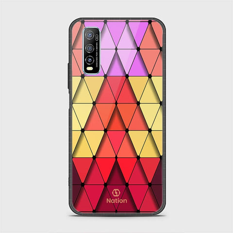 Vivo Y70s Cover - ONation Pyramid Series - HQ Ultra Shine Premium Infinity Glass Soft Silicon Borders Case