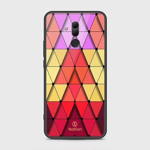 Huawei Mate 20 Lite Cover - ONation Pyramid Series - HQ Ultra Shine Premium Infinity Glass Soft Silicon Borders Case