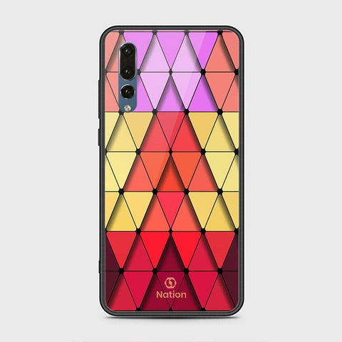 Huawei P20 Pro Cover - ONation Pyramid Series - HQ Ultra Shine Premium Infinity Glass Soft Silicon Borders Case