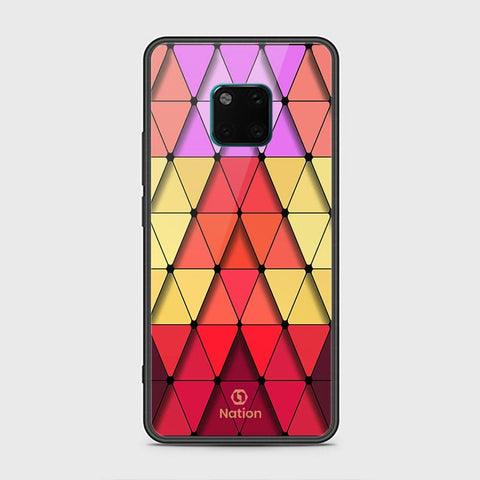 Huawei Mate 20 Pro Cover - ONation Pyramid Series - HQ Ultra Shine Premium Infinity Glass Soft Silicon Borders Case