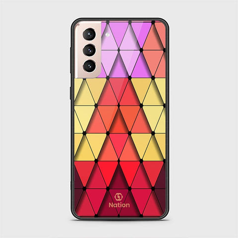 Samsung Galaxy S21 Plus 5G Cover - Onation Pyramid Series - HQ Ultra Shine Premium Infinity Glass Soft Silicon Borders Case