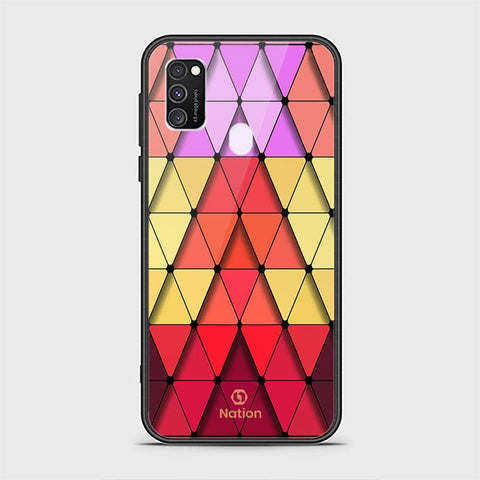 Samsung Galaxy M30s Cover - Onation Pyramid Series - HQ Ultra Shine Premium Infinity Glass Soft Silicon Borders Case