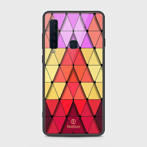 Samsung Galaxy A9 2018 Cover - Onation Pyramid Series - HQ Ultra Shine Premium Infinity Glass Soft Silicon Borders Case