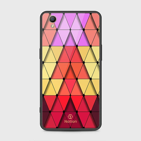 Oppo A37 Cover - Onation Pyramid Series - HQ Ultra Shine Premium Infinity Glass Soft Silicon Borders Case