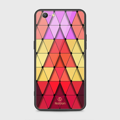 Oppo A39 Cover - Onation Pyramid Series - HQ Ultra Shine Premium Infinity Glass Soft Silicon Borders Case